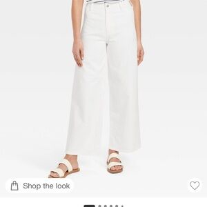 Universal Thread Women's Cream Wide-Leg Jeans - NWOT Size 6